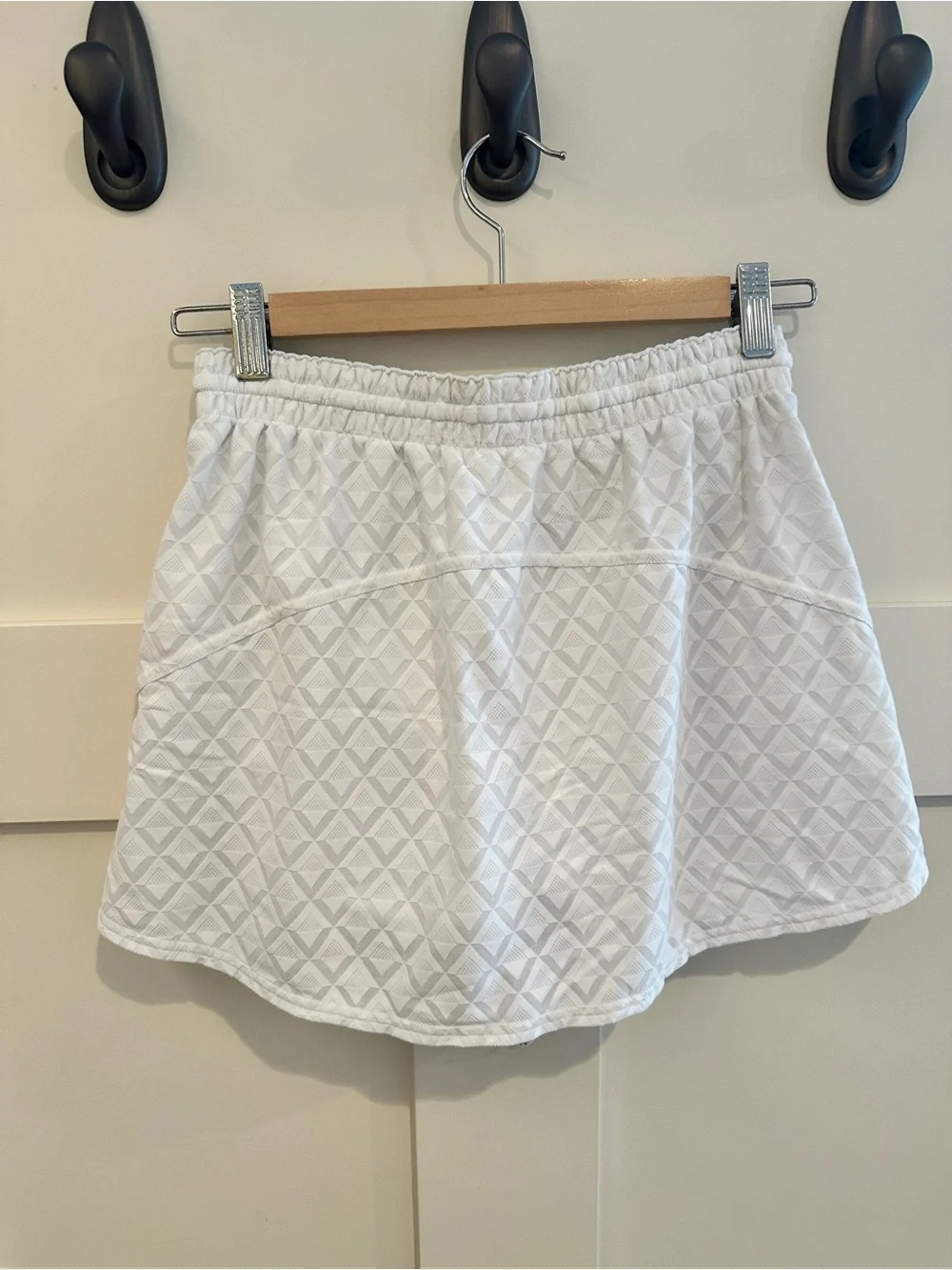 Lululemon White Textured Mesh High-Rise Tennis Skirt XS